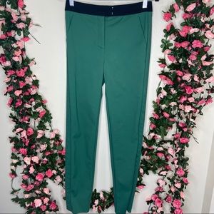 🌹Missoni Green Black Colorblock Skinny Dress Pant Casual Work Office Business